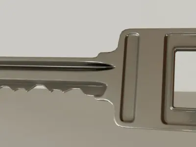 Wooden black door Low-poly 3D model