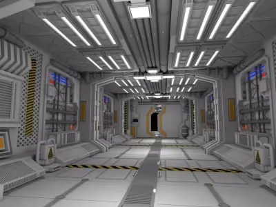 Sci fi interior 3D model 50