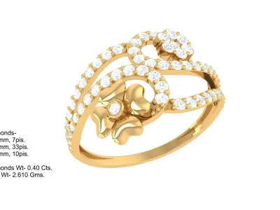 Women Ring  Render 3dm STL OBJ FBX Details 3D print model 297
