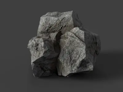 Rock 6-8 Low-poly 3D model