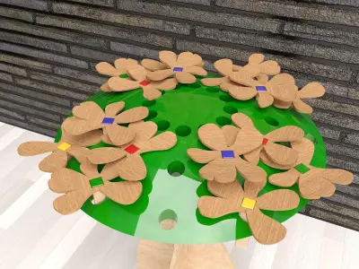Interior Design 3D WALL TILES - FLOWER -  3D model
