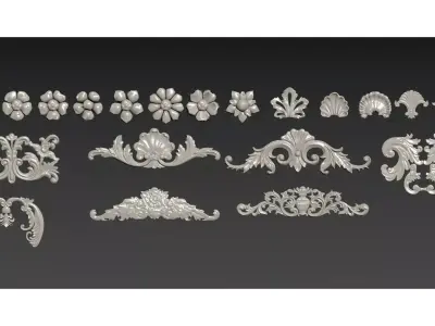 European-style carving 3D model