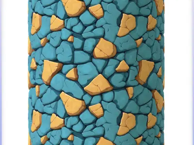 Stylized Stone Floor Seamless Texture Texture 12
