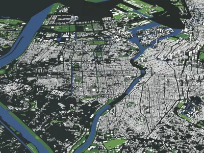 Tokyo Japan - city and mass buildings 3D model