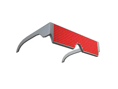 Future Technology Glasses v2 001 Low-poly 3D model
