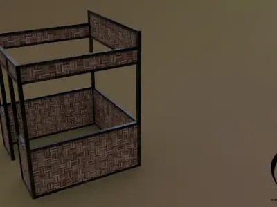 Stall stand 02 R Low-poly 3D model