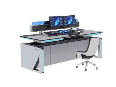 Control Room Desk  04 3D model