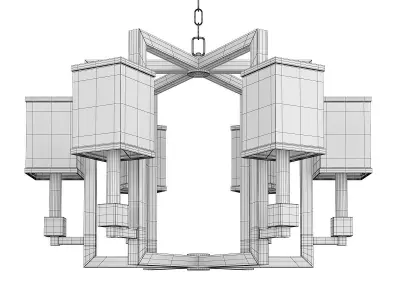 Dixon Chandelier Low-poly 3D model
