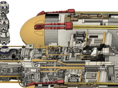Y-WING GOLD LEADER STUDIO SCALE REPLICA 3D print model