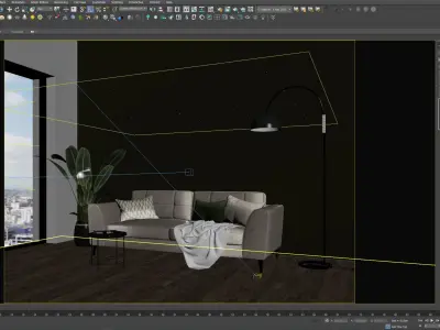 interior simple scene 43 3D model
