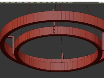  Grace Chandelier Low-poly 3D model