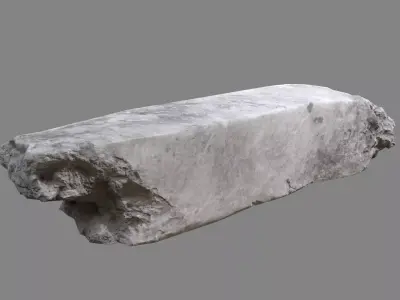 Damaged Concrete Column 02 Low-poly 3D model