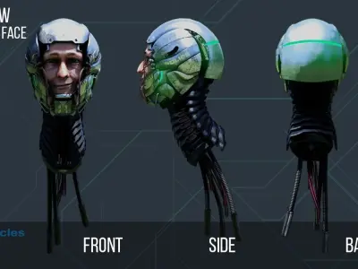 Photorealistic Humanoid Head 3D model