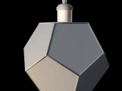 Pendant geometric glass light Dodecahedron Free 3D model