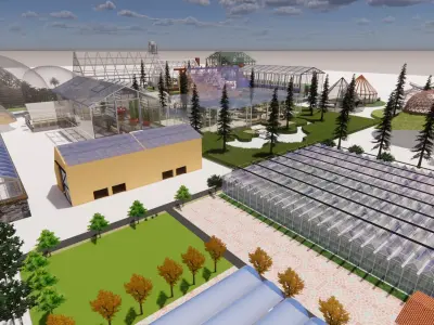 Agricultural Greenhouse Tent Frame -B13 3D model