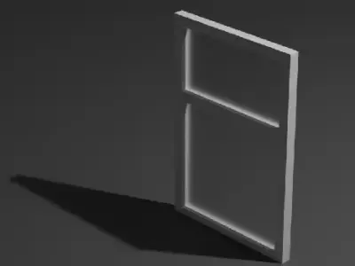 window door Low-poly 3D model