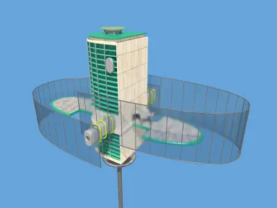 Futuristic Architecture Skyscraper 06 3D model