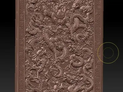 Embossed Dragon 3D print model
