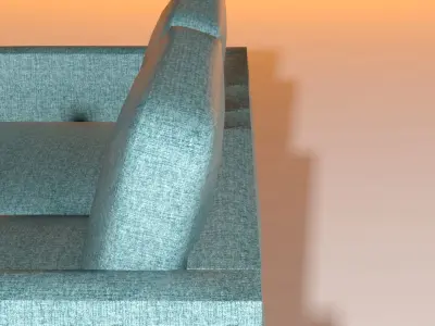 Sofa LowPoly Low-poly 3D model