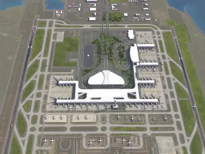 Wuhan - Tianhe Airport - 3D Model Low-poly 3D model