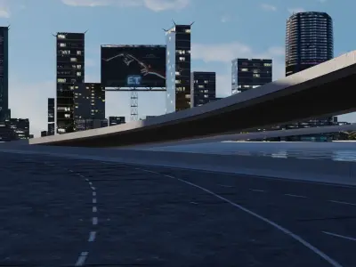 3d Cyberpunk scifi City Recife Environment  3D model