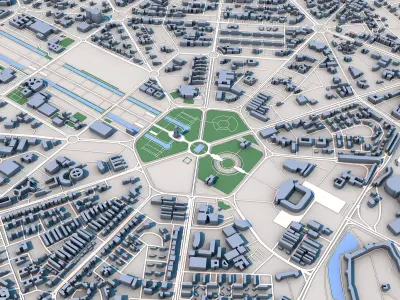 New Delhi City India 3D model