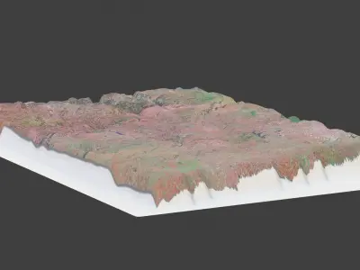 North Dakota State Low-poly 3D model
