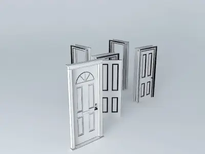 traditional English doors 3D model