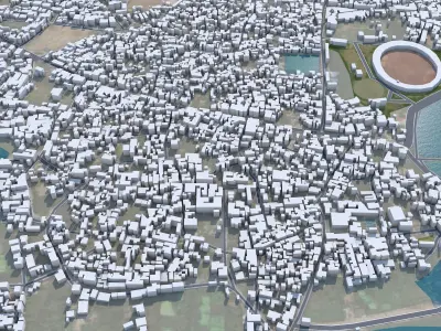 Raipur Chhattisgarh India 30km Low-poly 3D model