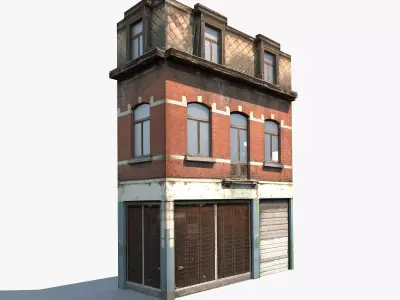 Apartment House 43 Low-poly 3D model
