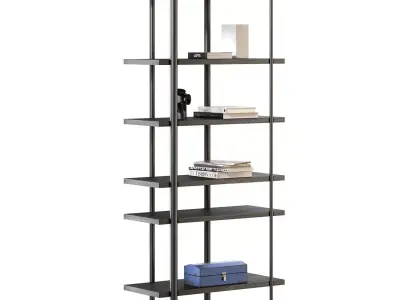 Milonga Black Bookcase by Miniforms 3D model