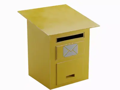 Postbox 02 Low-poly 3D model