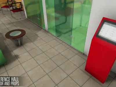 DEPARTMENT OF THE BANK - INTERIOR AND PROPS Low-poly 3D model