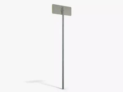 School Sign Low-poly 3D model