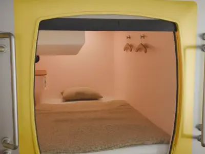 Capsule Hotel 3D model