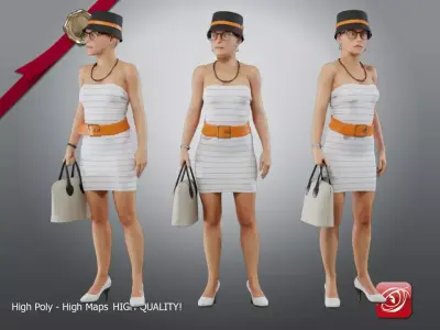 Casual Female A CC 21 30 001 3D model