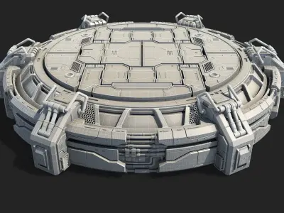 Sci-Fi Mecha Platform Kit Vol 02 3D model