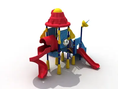 3D Spaceship Metal Playpen 057 3D model