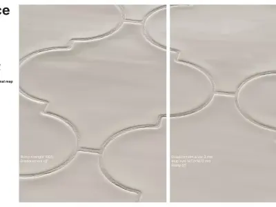 Arabesque Lantern Tile in Straight Set Texture