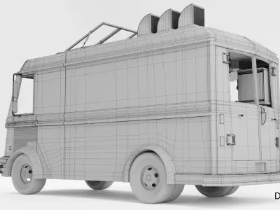 Fast Food Truck - truck 3D Model 3D model
