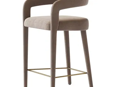 LISETTE WHITE COUNTER STOOL 3D model