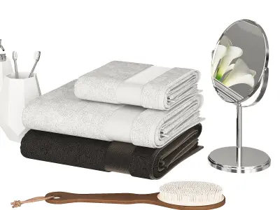 Bathroom Decor Accessories and Cosmetics  3D model