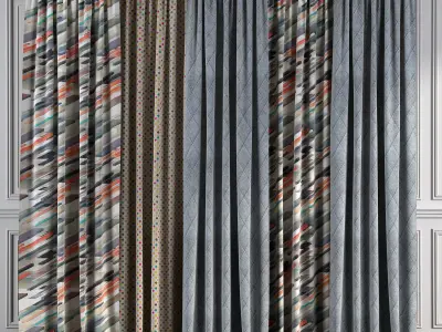 Curtain Set 84 3D model