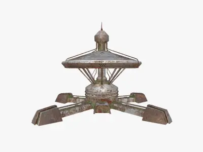 SciFi Facility C10 Abandoned - Sci Fi Exterior Design Low-poly 3D model