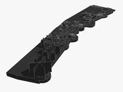 Eagle Street Pier Low-poly 3D model