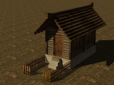 Medieval House 17 Free low-poly 3D model