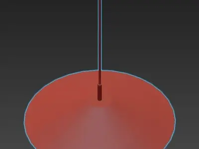 APOLLO modern pendant light in brass with glass ball 3D model