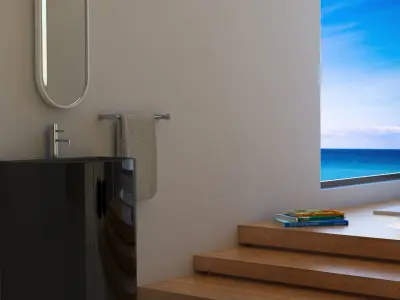 Bathroom on the sea 3D model