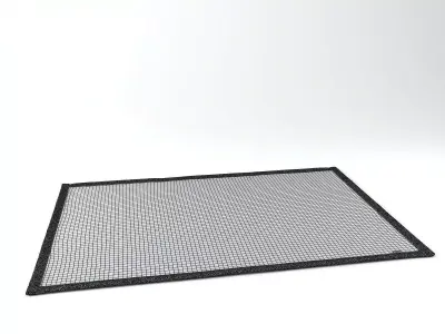 Graficule checkered rug 3D model