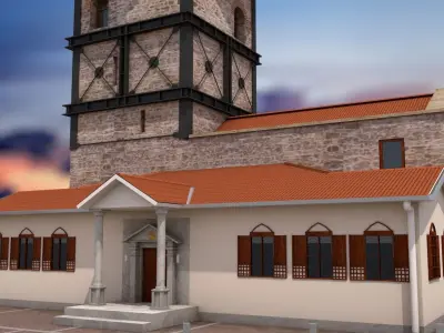 Maidens Tower  Istanbul  3D model